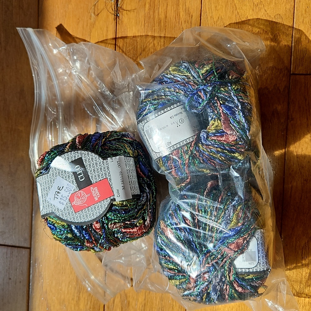 Lot of three (3) Muench Yarns‎ CLEO (Made in France) 50 grams, 62 yards